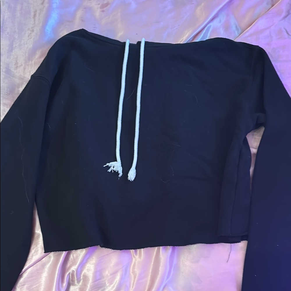 Wild Fable Black Cropped Hoodie
